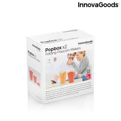 Сгъваема Силиконова Машина за Пуканки Popbox InnovaGoods (опаковка от 2)