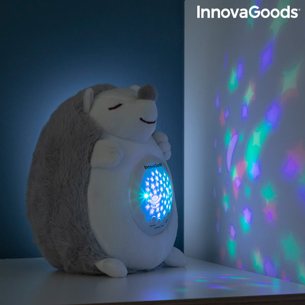 Arici de pluș cu proiector de zgomot alb și lumină nocturnă Spikey InnovaGoods