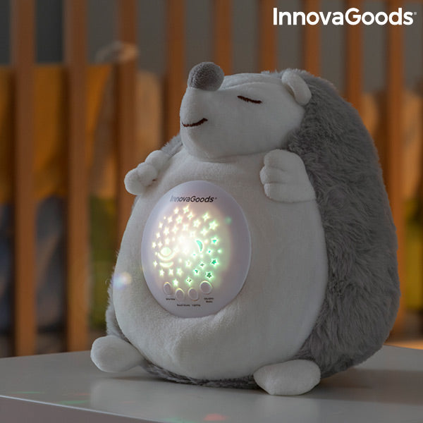 Arici de pluș cu proiector de zgomot alb și lumină nocturnă Spikey InnovaGoods