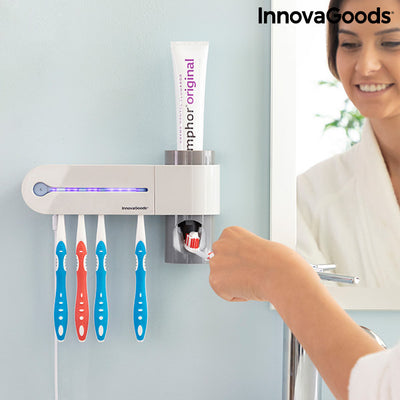 Esterilizador UV de Cepillos Dentales con Soporte y Dispensador de Dentífrico Smiluv InnovaGoods - InnovaGoods Store