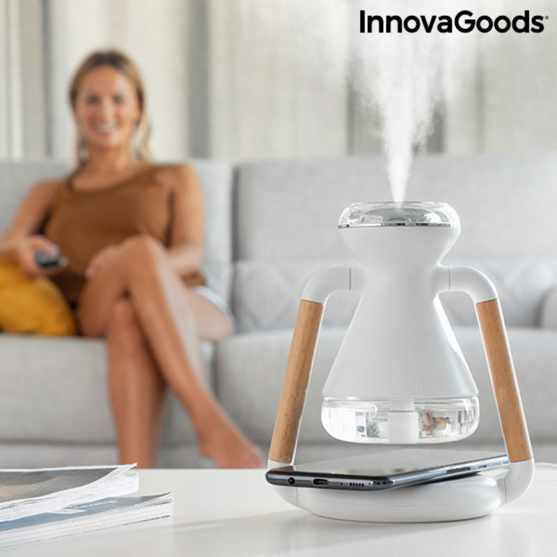 Humidificador Difusor de Aromas y Cargador Inalámbrico 3 en 1 Misvolt InnovaGoods