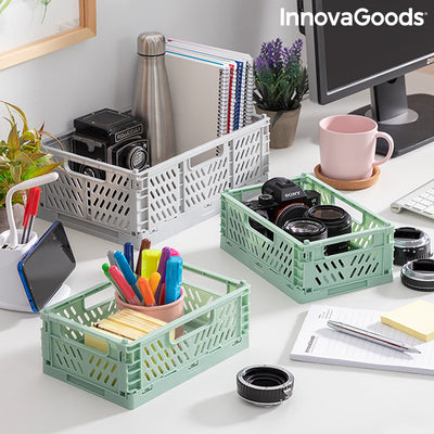 Conjunto de 3 Caixas Organizadoras Dobráveis e Empilháveis Boxtor InnovaGoods