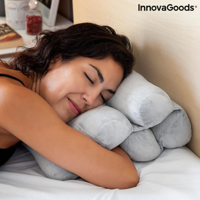 Almohada larga redonda para adultos, almohada de felpa esponjosa de lujo  con inserto de espuma triturada, almohada cilíndrica decorativa de tubo