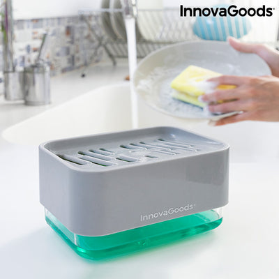 Dispensador de detergente 2 em 1 para lava-louça Pushoap InnovaGoods