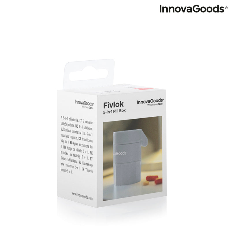 Portapillole con Taglia e Tritapillole 5 in 1 Fivlok InnovaGoods