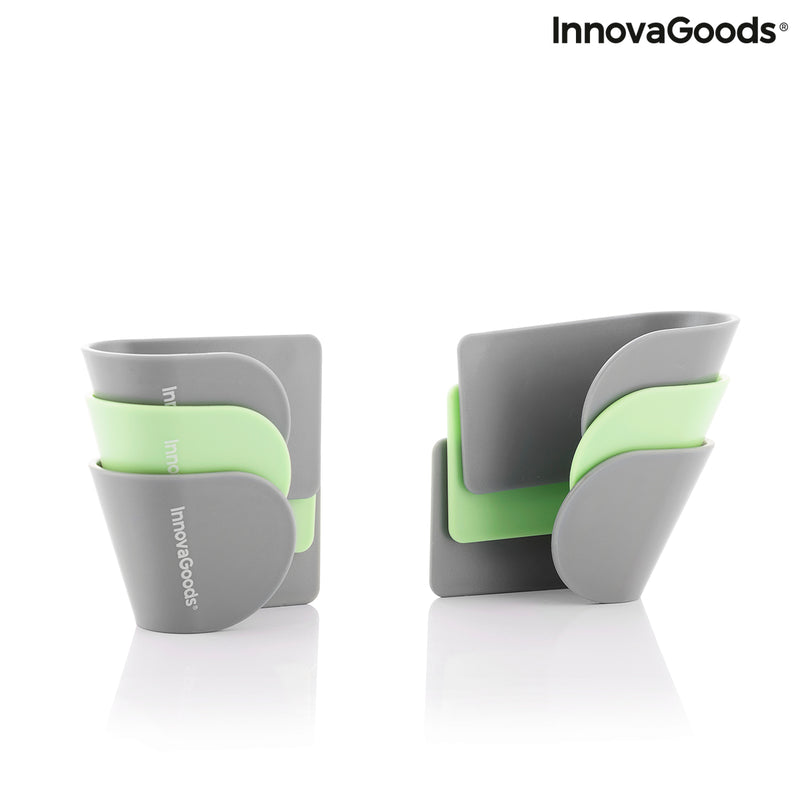 Conjunto de 3 Suportes Adesivos para Tampas de Panelas Smarack InnovaGoods