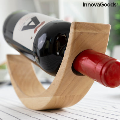 Suport plutitor din lemn pentru sticle de vin Woolance InnovaGoods