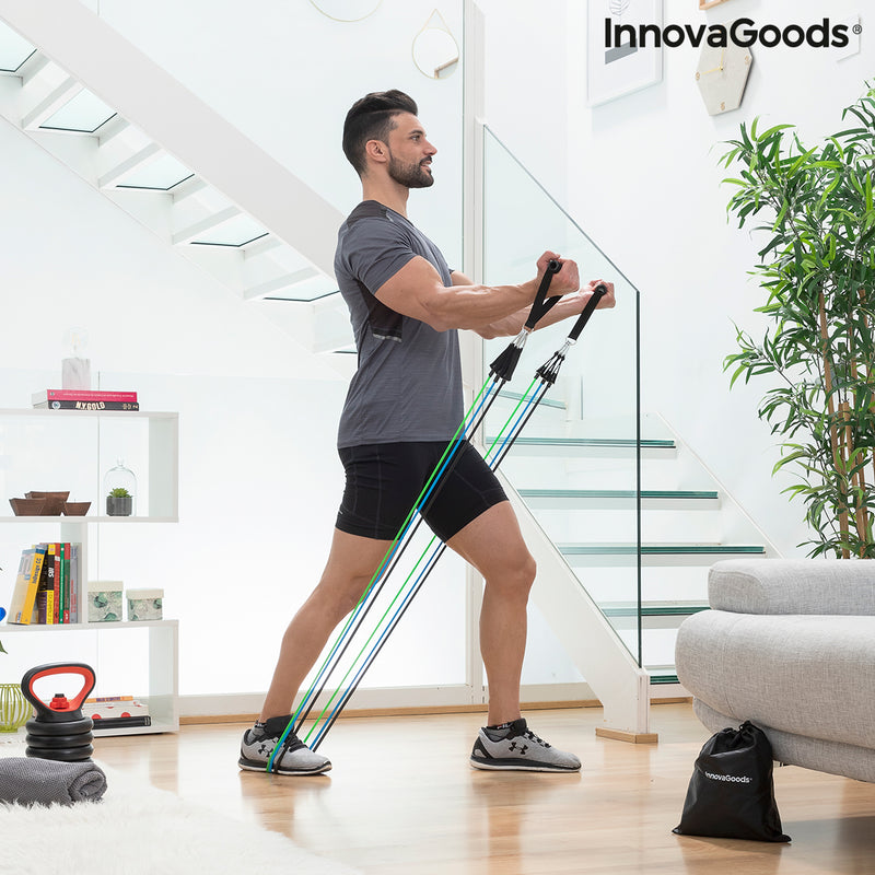 Set de benzi de rezistență cu accesorii și ghid de exerciții Tribainer InnovaGoods (pachet de 3)