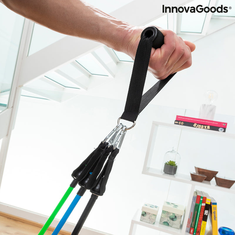 Set de benzi de rezistență cu accesorii și ghid de exerciții Tribainer InnovaGoods (pachet de 3)