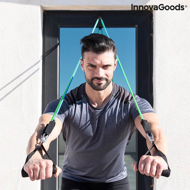 Set de benzi de rezistență cu accesorii și ghid de exerciții Tribainer InnovaGoods (pachet de 3)