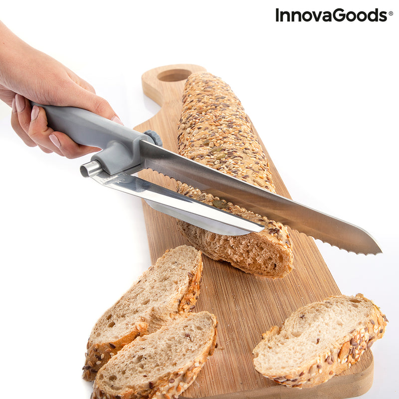 Coltello da Pane con Guida di Taglio Regolabile Kutway InnovaGoods