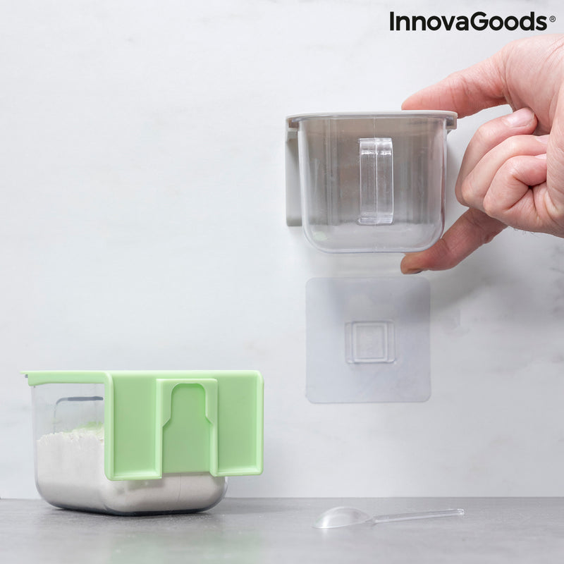 Verwijderbare zelfklevende keukencontainers Handstore InnovaGoods Pakket van 2 stuks