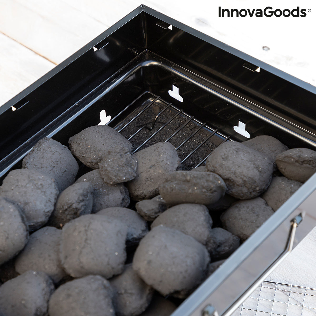 Barbacoa Plegable de Acero Inoxidable para Carbón ExelQ InnovaGoods –  InnovaGoods Store