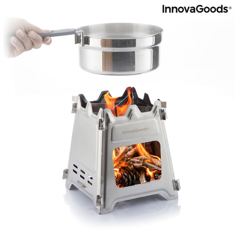 Vyjímatelný ocelový kempingový vařič Flamet InnovaGoods