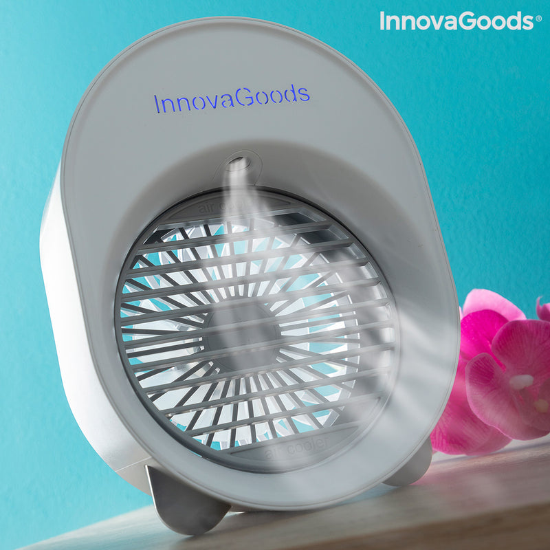 Mini Ultrasound Air Cooler-Humidifier with LED Koolizer InnovaGoods