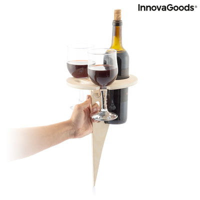 Zložljiva in prenosna vinska mizica za zunanjo uporabo Winnek InnovaGoods