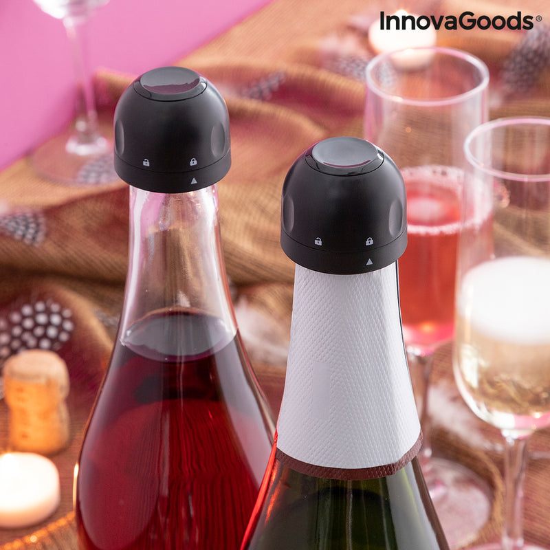 Комплект Тапи за Шампанско Fizzave InnovaGoods Опаковка от 2 единици