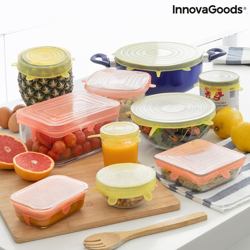 Conjunto de 10 Tampas de Cozinha Reutilizáveis e Ajustáveis Lilyd InnovaGoods