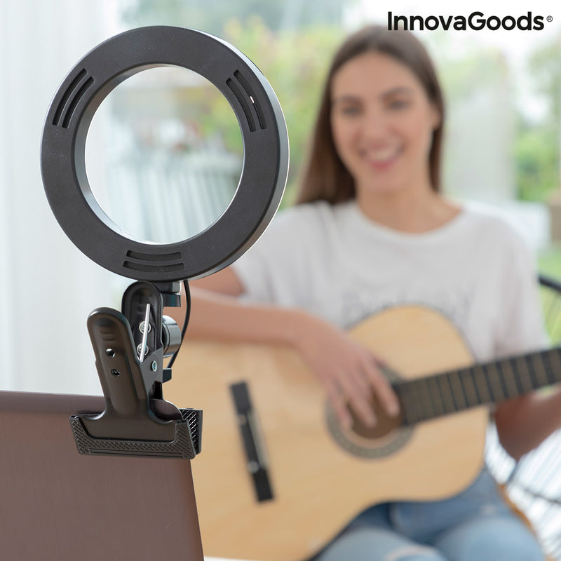 Okrogla selfi luč s sponko za pritrditev Lumahoop InnovaGoods