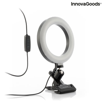 Okrogla selfi luč s sponko za pritrditev Lumahoop InnovaGoods