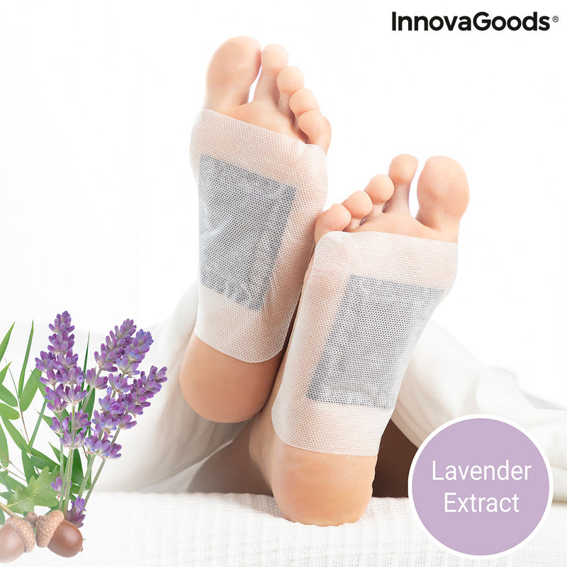 Plasturi Detoxifianți pentru Picioare Lavender InnovaGoods 10 Unități