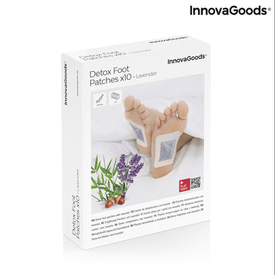 Adesivos Desintoxicantes para Pés Lavender InnovaGoods 10 Unidades