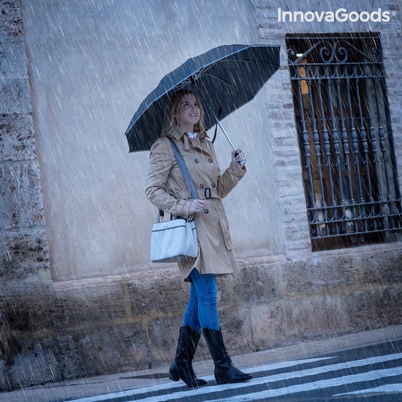 Regenschirm mit umgekehrter Faltung und mit LED Folbrella InnovaGoods