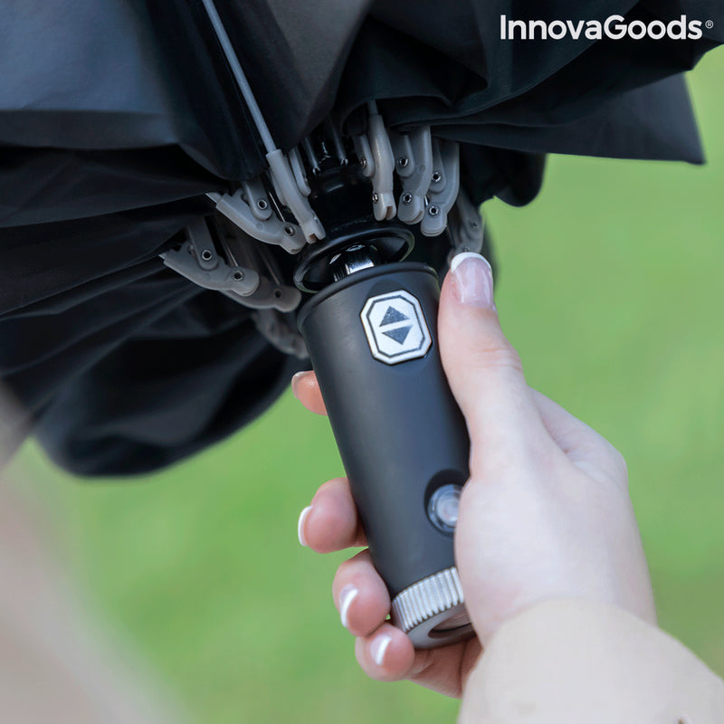 Opvouwbare omgekeerd sluitende paraplu met LED Folbrella InnovaGoods