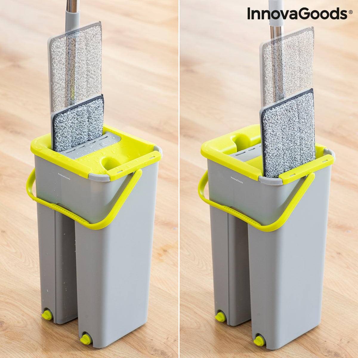 Mopa Fregona con Cubo de Doble Acción Klirimop InnovaGoods – InnovaGoods  Store