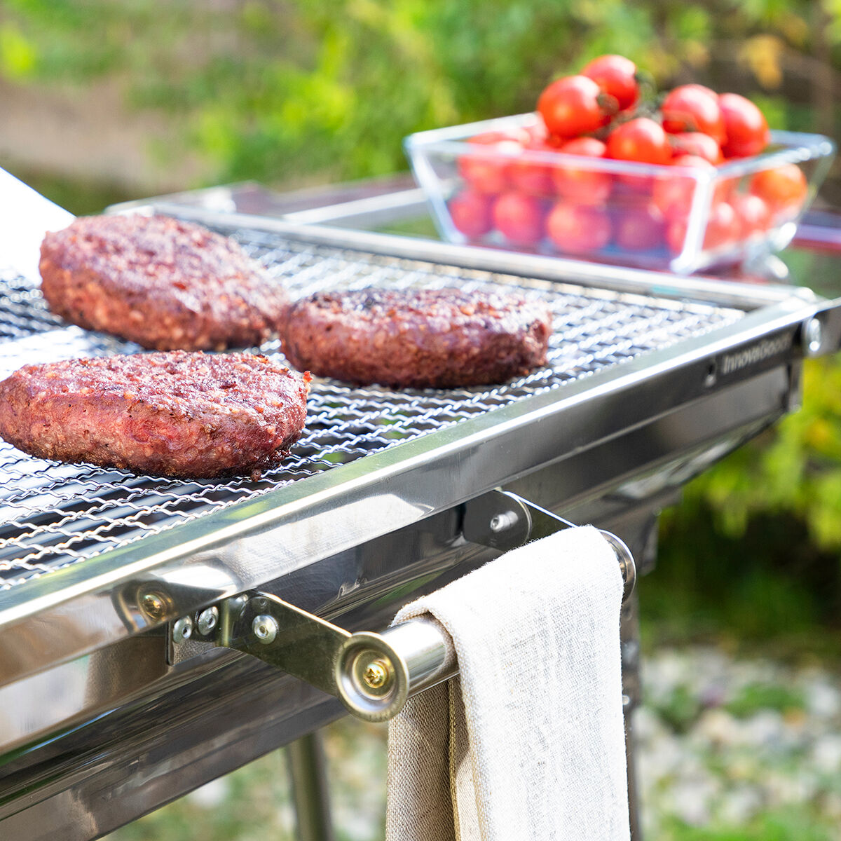 Barbecue de camping BBQ à charbon de bois en acier inoxydable Grill pliable  pliable