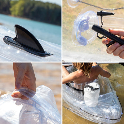 Inflatable Transparent Kayak with Accessories Paros InnovaGoods 312 cm 2 places