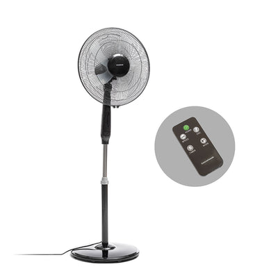 Ventilator cu picior și telecomandă InnovaGoods Airstreem Negru 45 W