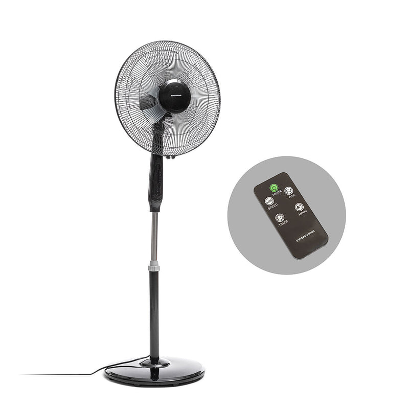 Ventoinha de Pé com Comando à Distância InnovaGoods Airstreem Preto 45 W