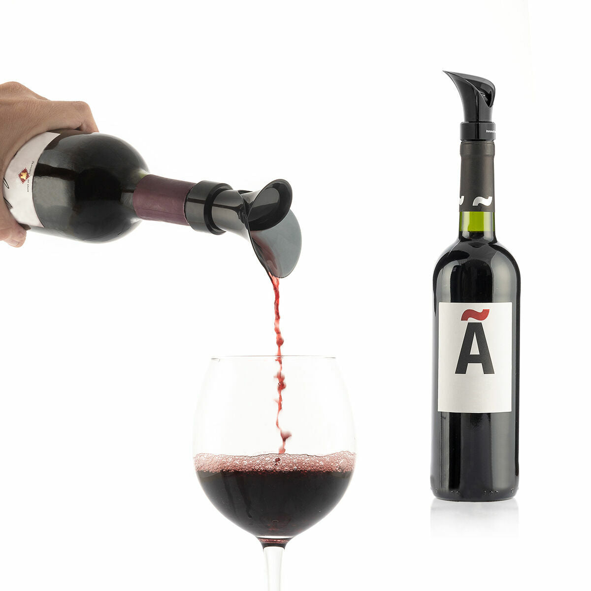 Bouchon personnalisé verseur aérateur vin marquage logo texte publicitaire  pas c