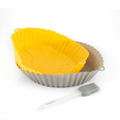 Cestos de Silicone com Pincel para Fritadeiras a Ar Mollicon InnovaGoods 2 Unidades