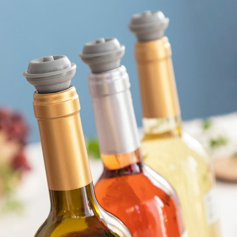 Wein Vakuumpumpe und Weinverschluss Winuum InnovaGoods (4 stopfen
