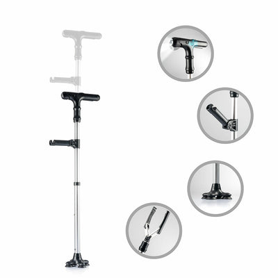 Extendable Walking Stick with LED, Alarm and Grabber Hannde InnovaGoods