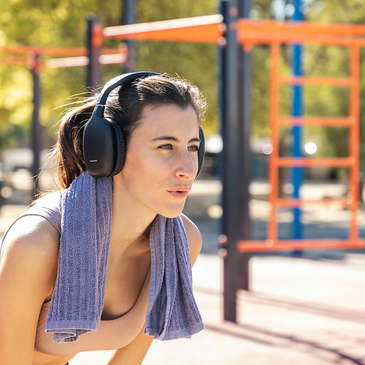 Casque sans fil bandeau avec lumière respiratoire, insert de carte, casque  pliable et éclairé pour parler et faire du sport avec des basses lourdes  sans ligne audio, Mode en ligne