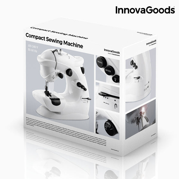 Máquina de Coser Compacta InnovaGoods 6 V 1000 mA Blanco