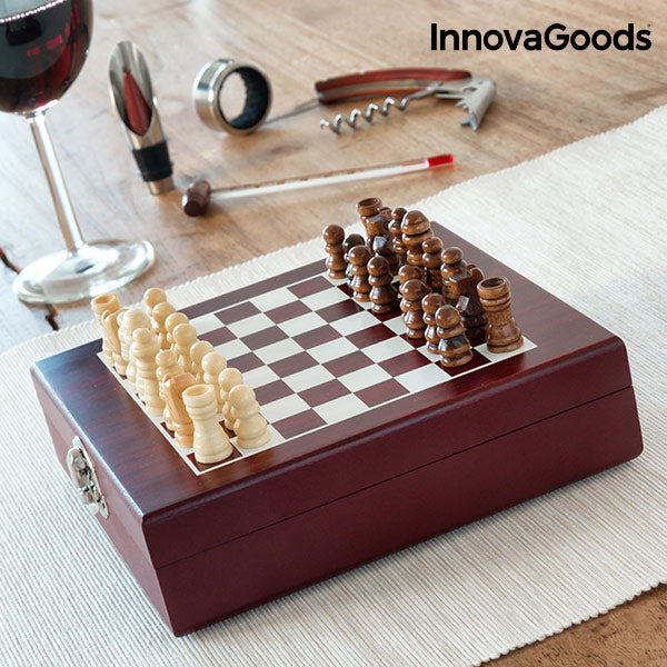 Conjunto de Acessórios para Vinho e Xadrez InnovaGoods 37 Peças