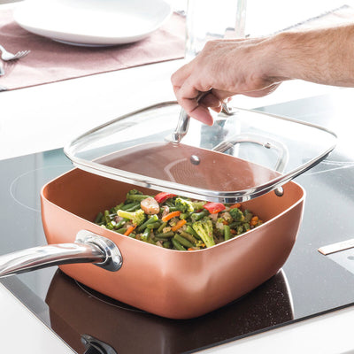 Copper 5 in 1 Multifunctionele Keramische Pannenset Coppans InnovaGoods 4 Onderdelen