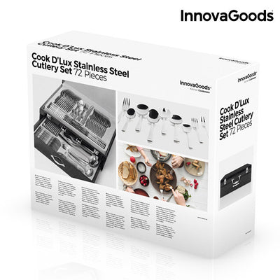 Cubertería de Acero Inoxidable Cook D'Lux InnovaGoods (72 Piezas)