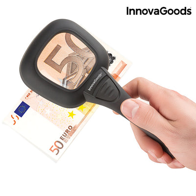 InnovaGoods Ultraviolet and LED Magnifying Glass 3X