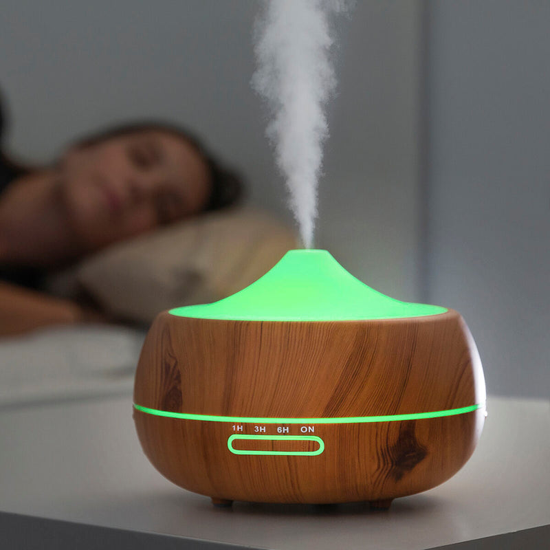LED Vlažilnik za Aromaterapijo Wooden-Effect InnovaGoods