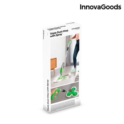 InnovaGoods Triple Dust-Mop with Spray