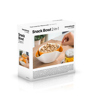  InnovaGoods 2-in-1 Snack Bowl (2 Pieces)