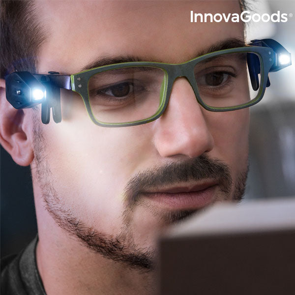 360º LED Leselicht für die Brille InnovaGoods 2 Stück