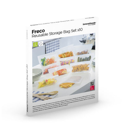 Conjunto de Sacos Reutilizáveis para Alimentos Freco InnovaGoods 10 Peças