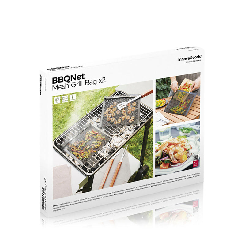 Mesh Tassen voor Barbecue BBQNet InnovaGoods (Set van 2)