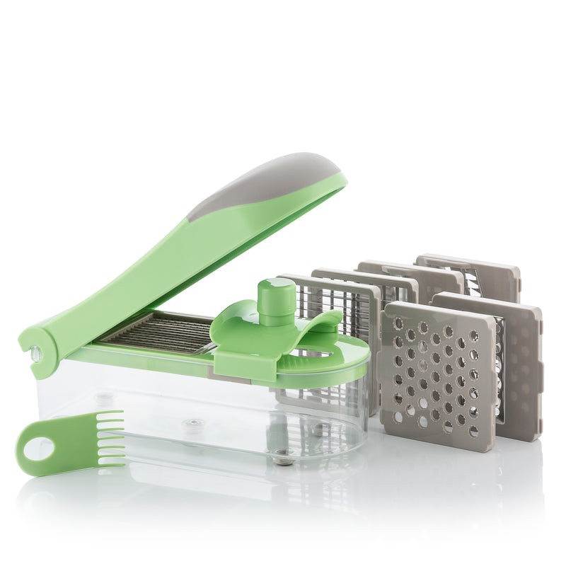 7-in-1 groentesnijder, rasp en mandoline met recepten en accessoires Choppie Expert InnovaGoods